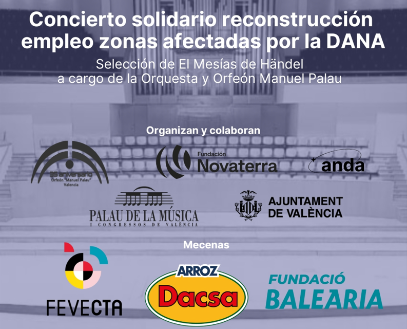 FEVECTA colabora con Nova Terra en un concierto benéfico para reconstruir el empleo tras la DANA